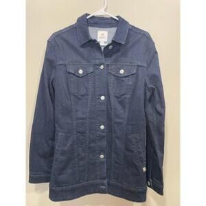 Lularoe Simply Comfortable Jean Jacket Shacket Preppy Size M